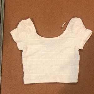 Aeropostale Off-white cropped shirt, XS